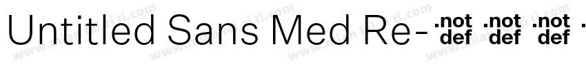Untitled Sans Med Re字体转换